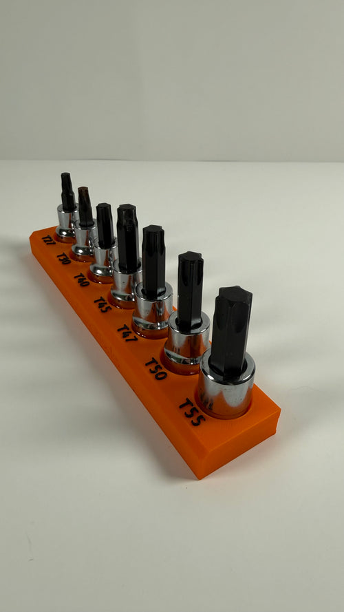 ICON 3/8" Torx Socket Organizer | Magnetic 3D Printed Tool Holder | 7-Slot Design