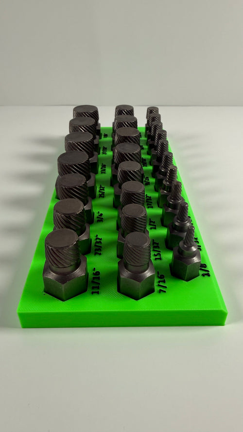 ICON 25-Pc Screw Extractor Organizer | Magnetic 3D Printed Tool Holder | Rare Earth Magnets