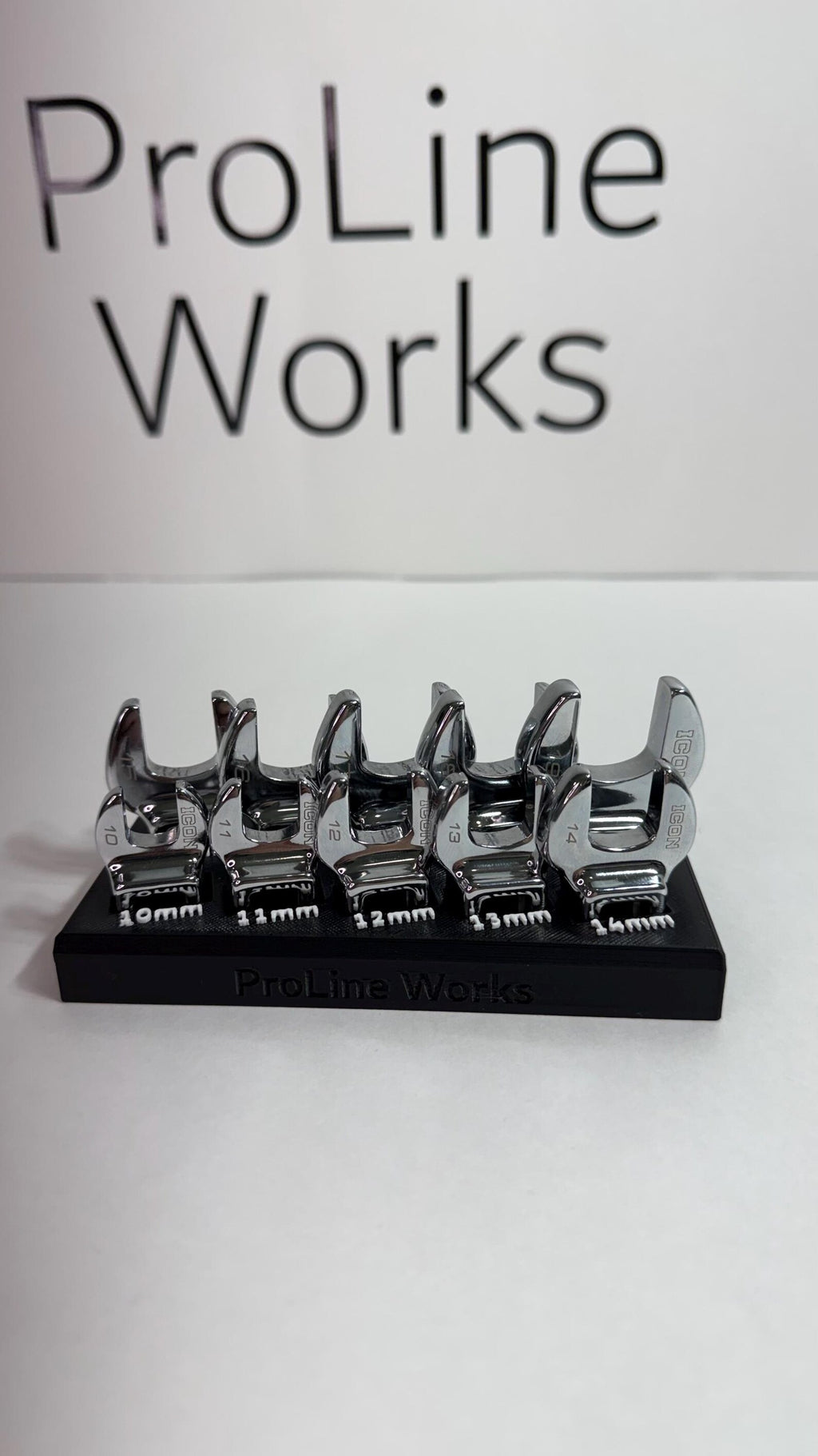 Magnetic Crowfoot Wrench Organizer for ICON Sets – SAE or Metric | Custom Colors