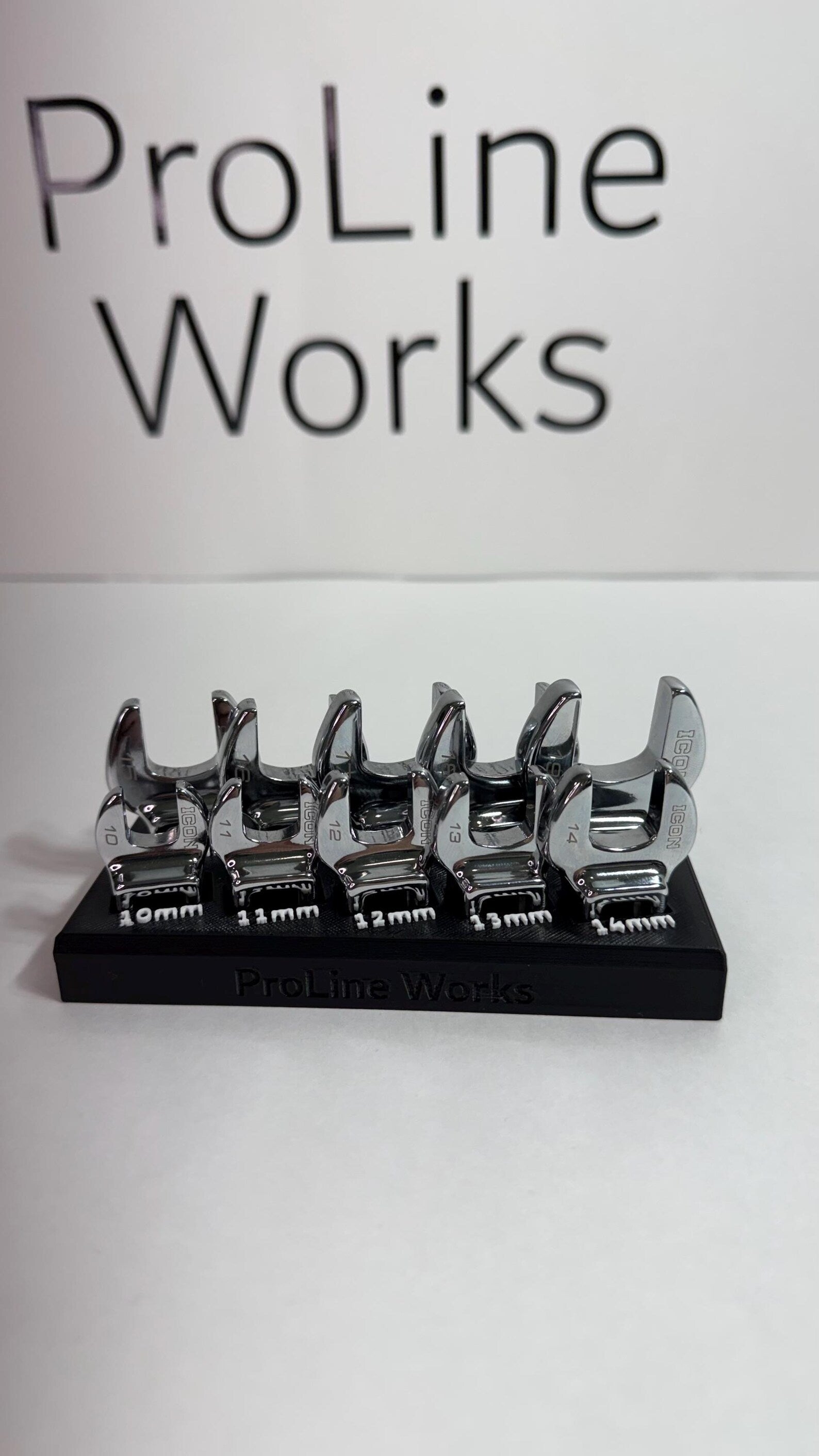 Magnetic Crowfoot Wrench Organizer for ICON Sets – SAE or Metric | Custom Colors