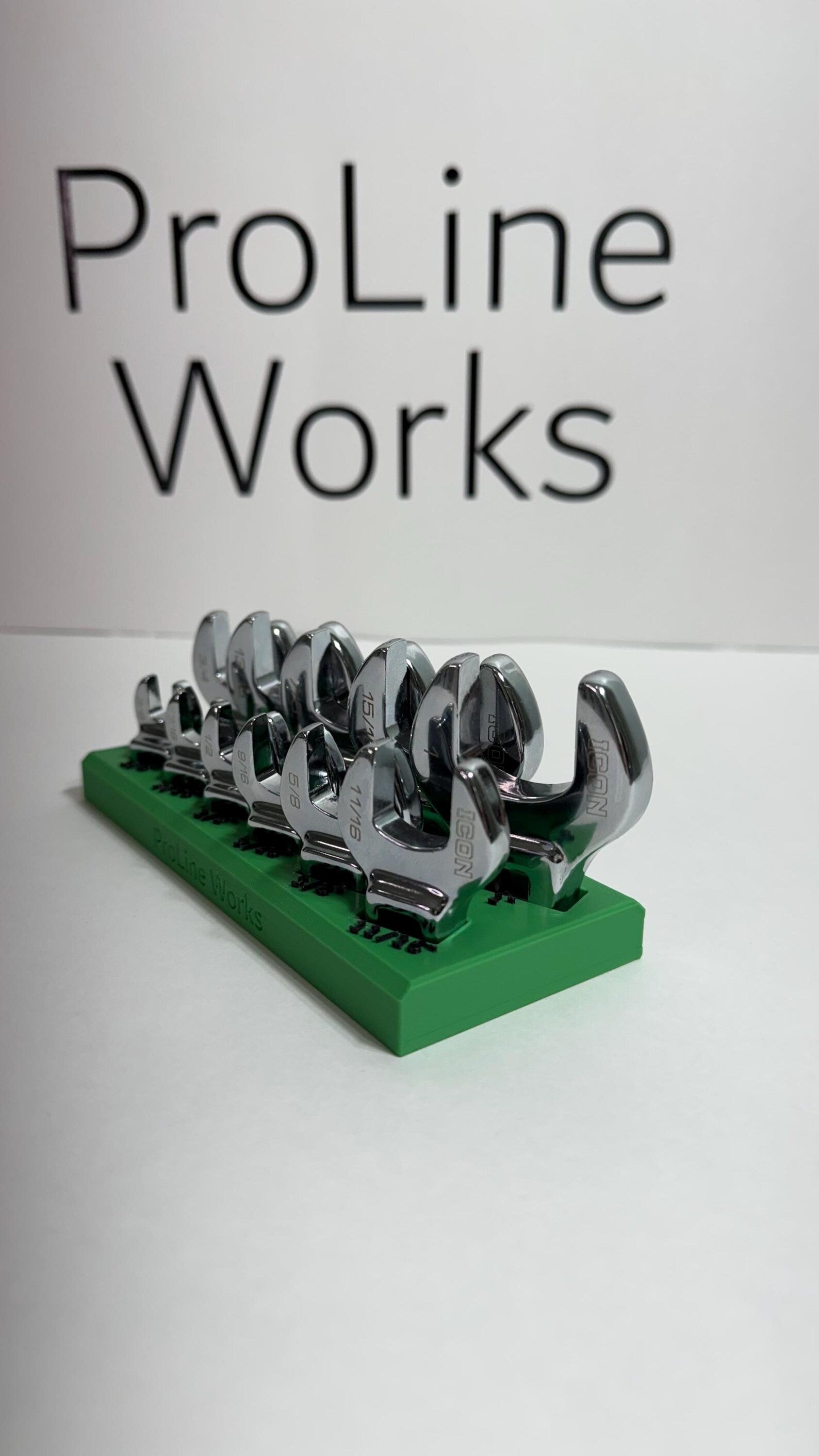 Magnetic Crowfoot Wrench Organizer for ICON Sets – SAE or Metric | Custom Colors