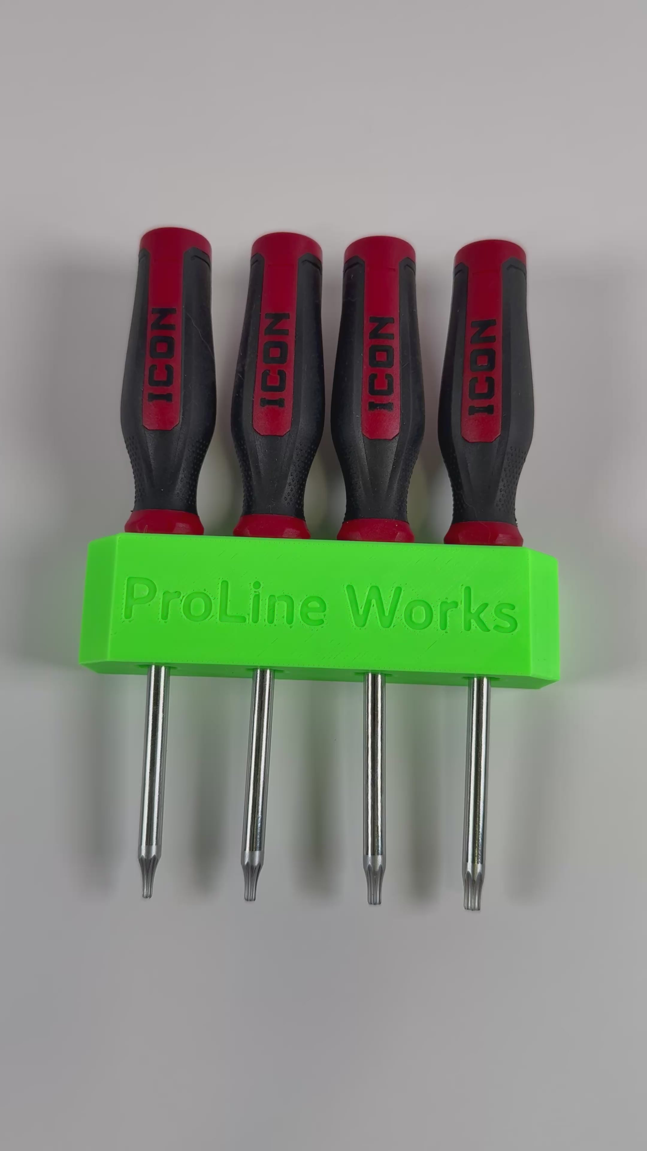 ICON Mini Torx & Screwdriver Organizer | Magnetic 3D Printed Tool Holder)